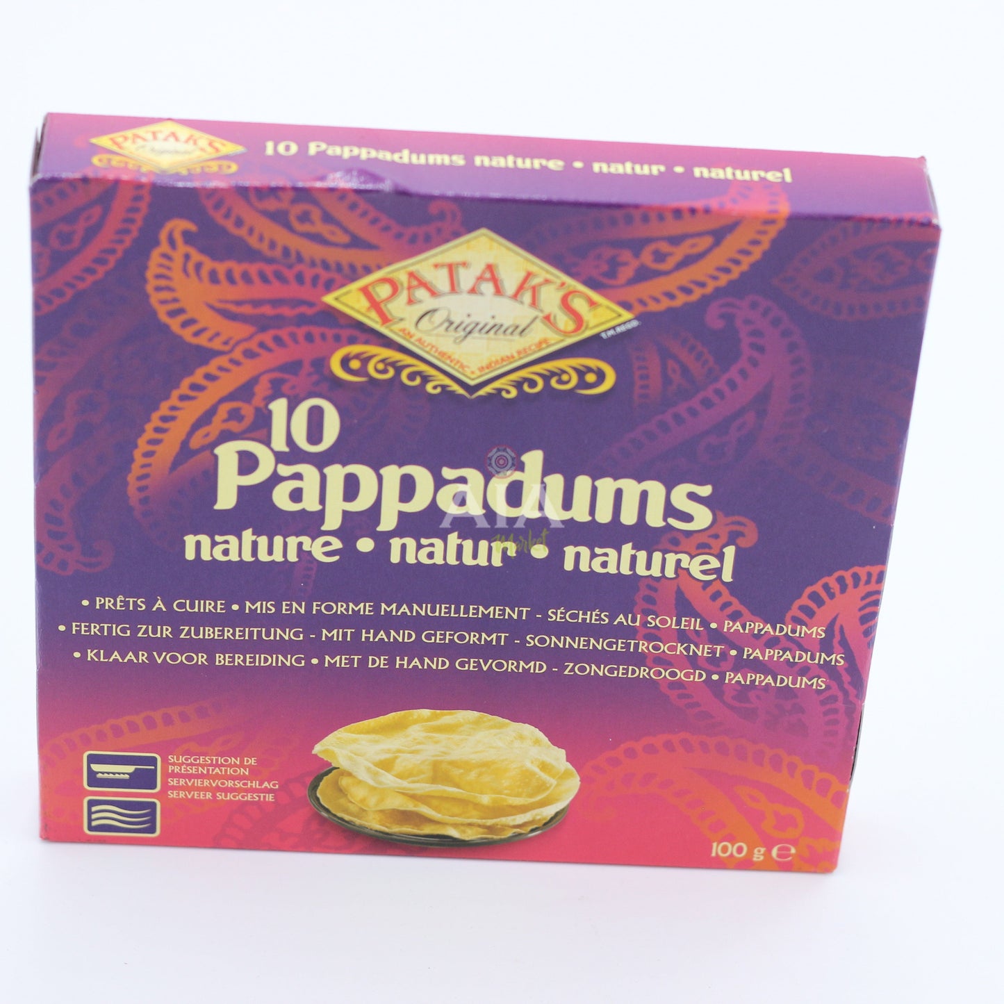 PATAKS Pappadums nature 100g