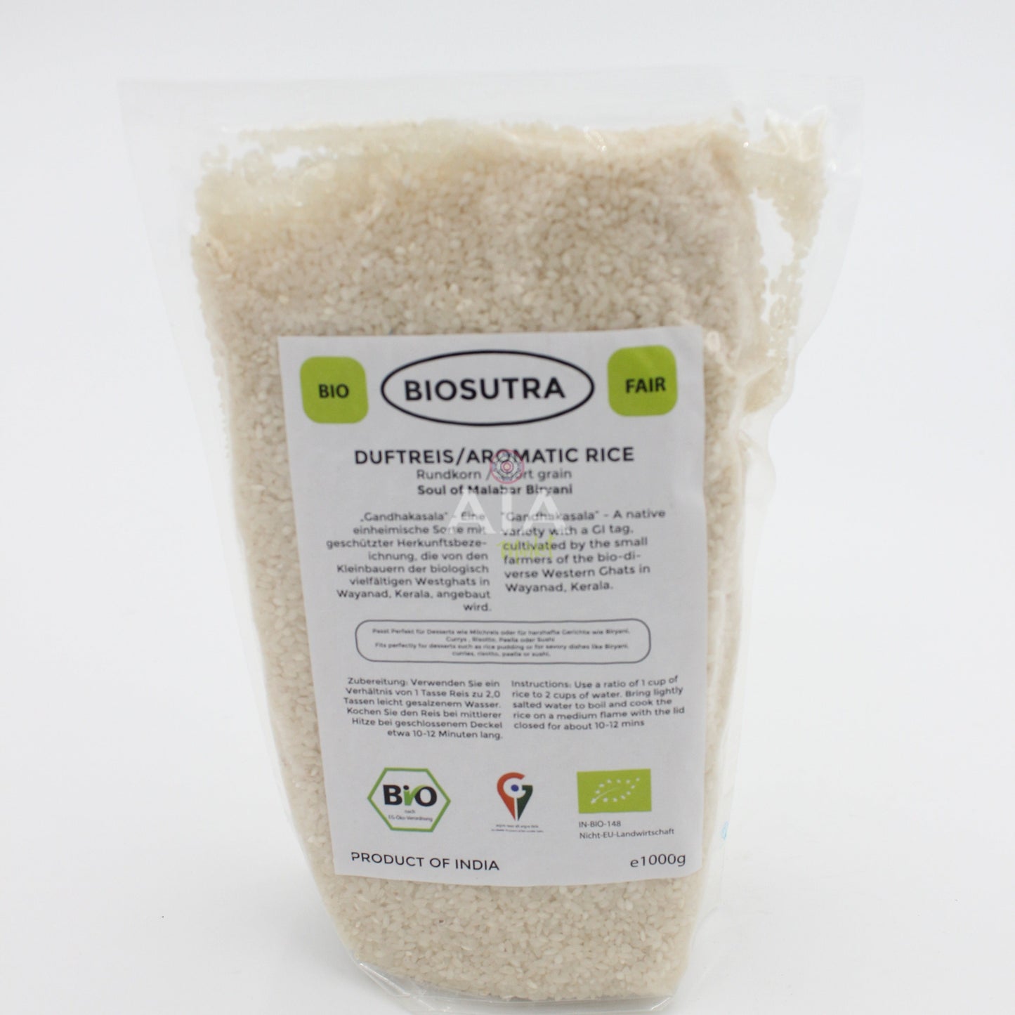 Biosutra Riz parfume Blanc Bio 1Kg