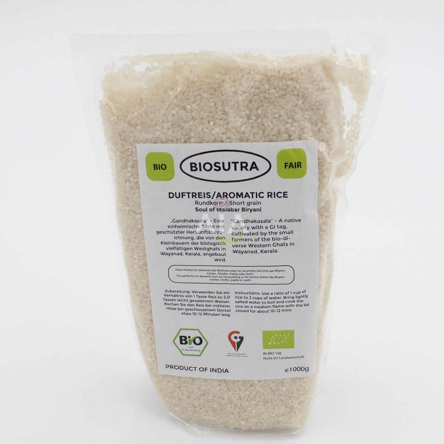 Biosutra Riz parfume Blanc Bio 1Kg
