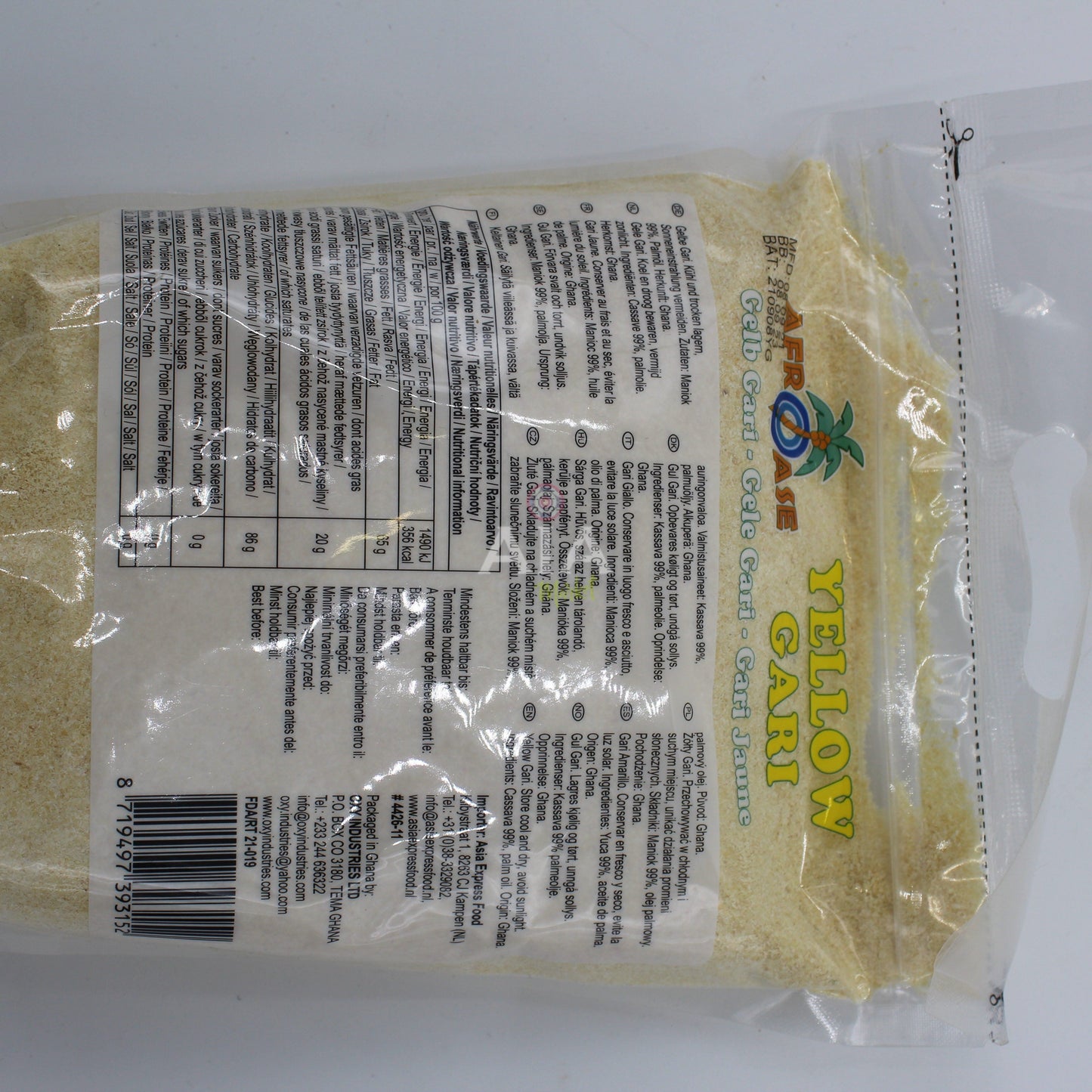 Afroase Gari Jaune 1Kg