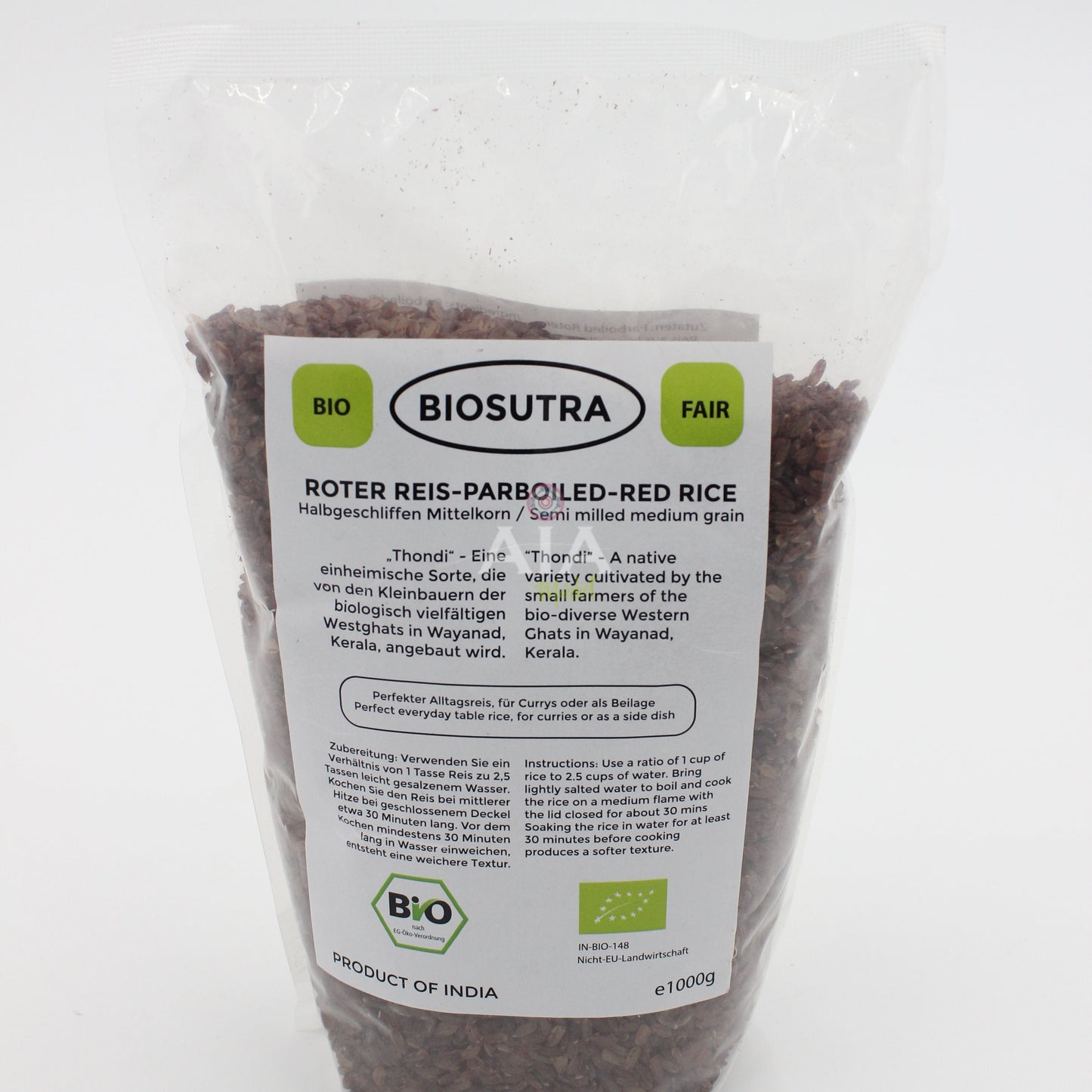 Biosutra Organic Semi-Cooked Red Rice 1Kg