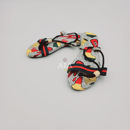 Africa flowered sandals